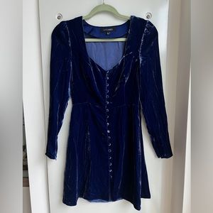 Intermix Blue Velvet Button Dress!